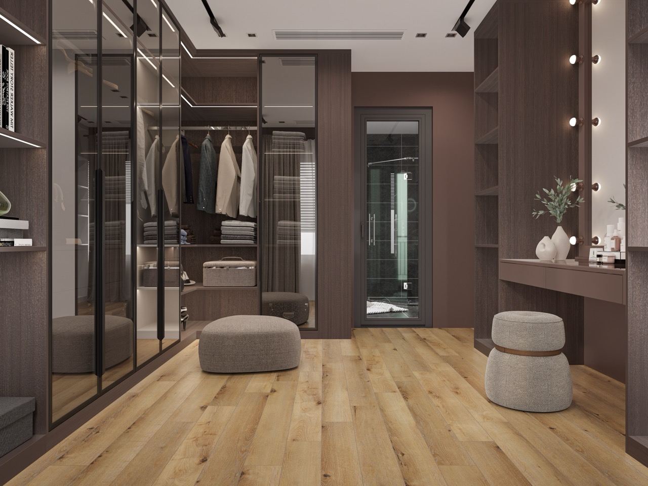 Кварцвиниловый SPC ламинат Cronafloor Joli Дримерс J1004 1200×150×4 фото в интерьере